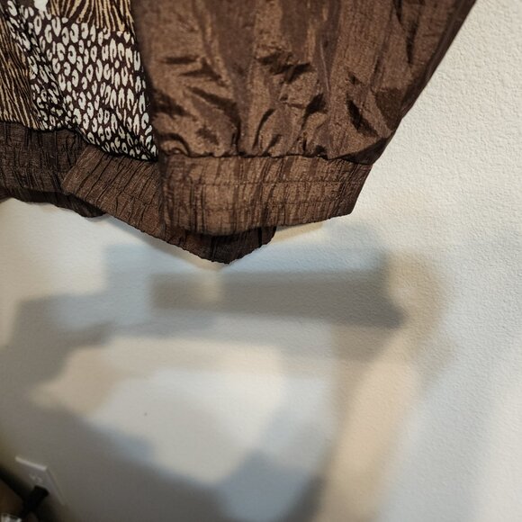 Vtg Windbreaker Maggie Barnes Animal Print Patches Women 1 X Athleisure Y2K - Picture 6 of 15